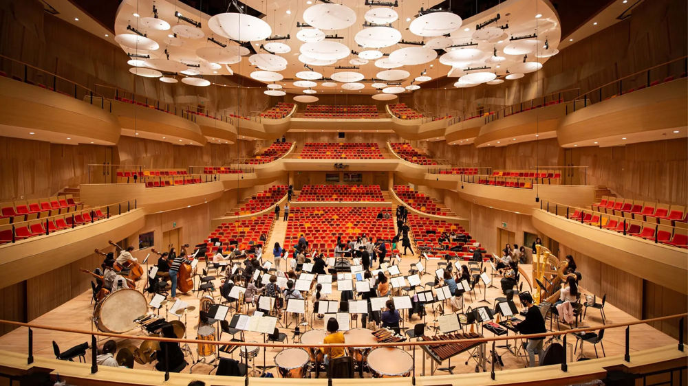 Looking out from the stage at Bucheon Arts Center