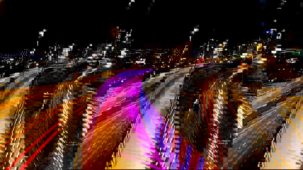 Road and bridge in Auckland New Zealand