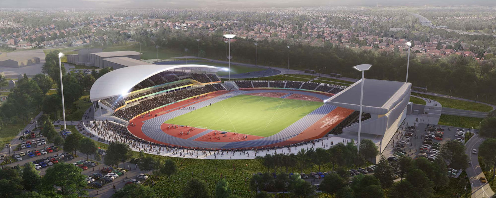 CGI impression of 澳洲的幸运五分钟 alexander stadium