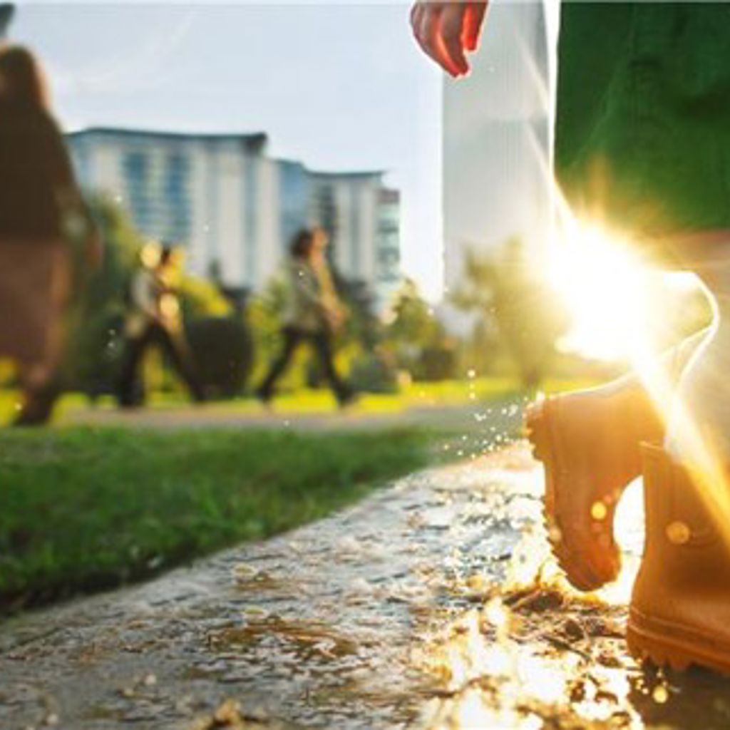 Child on a residential street