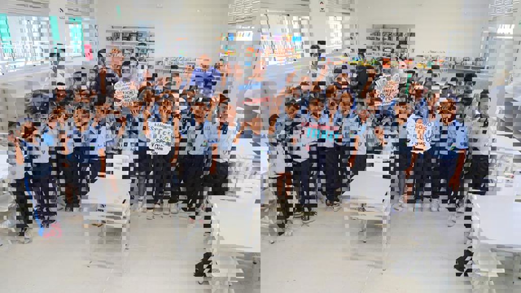 A group of people posing for a photo.