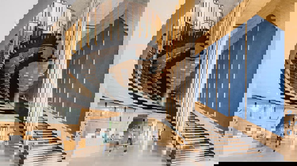 The new interfaculty academic structure consists of four floors