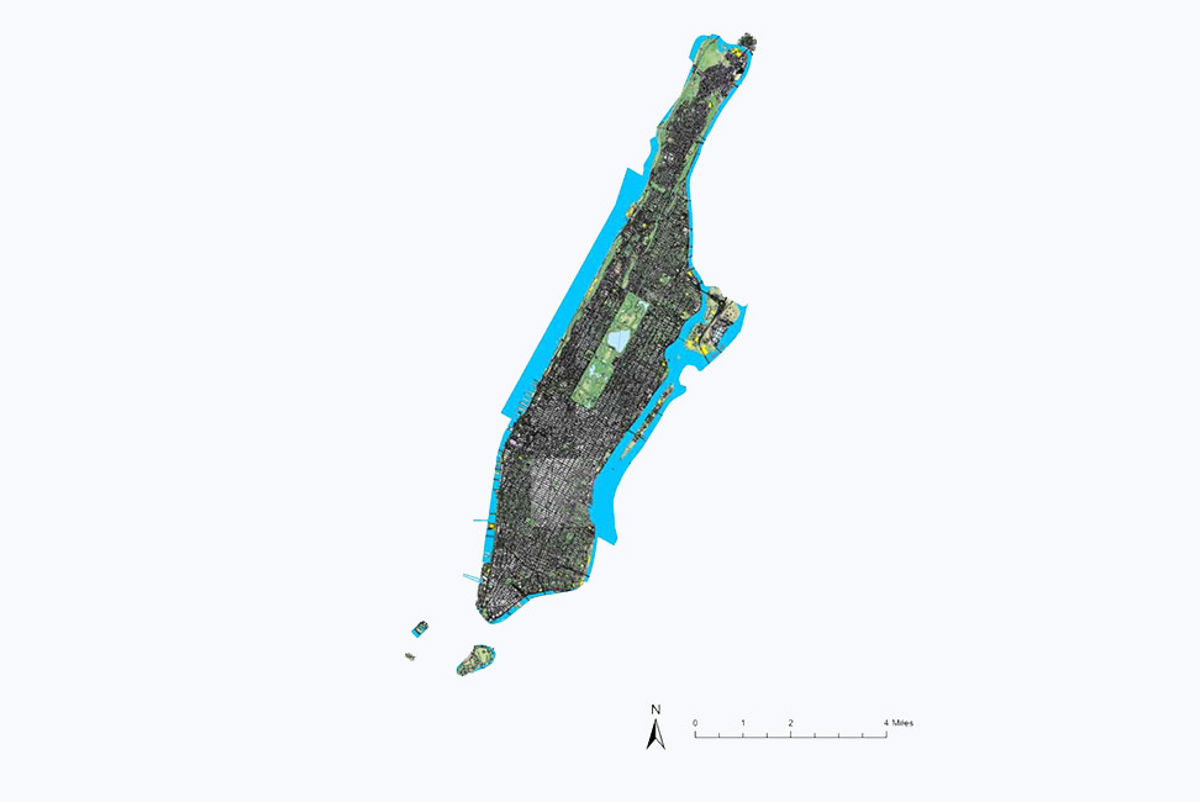 Geospatial map of New York City land types