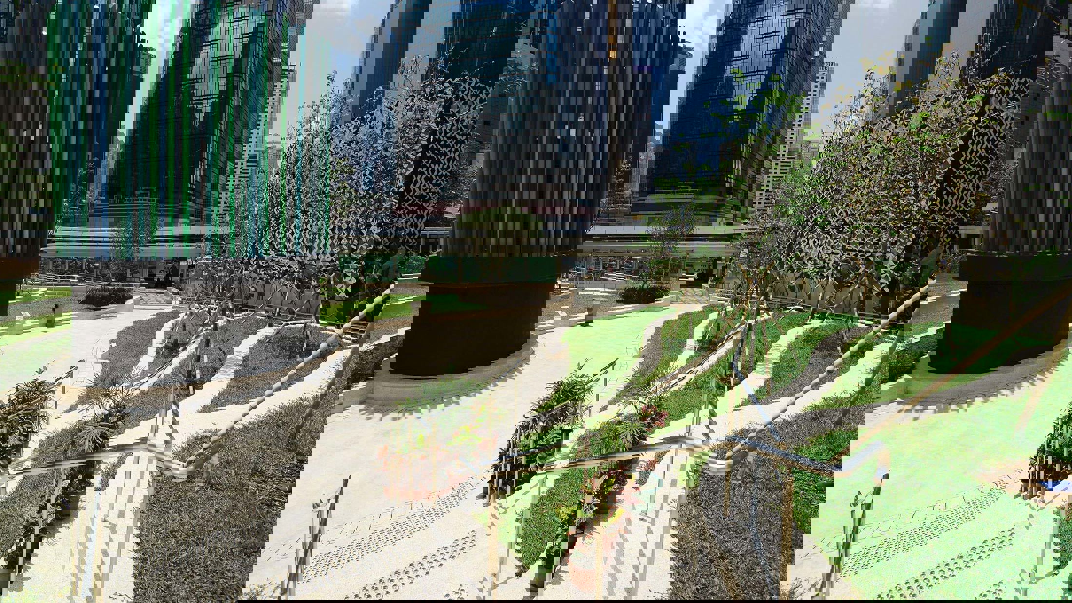 Landscape grounds outside the station