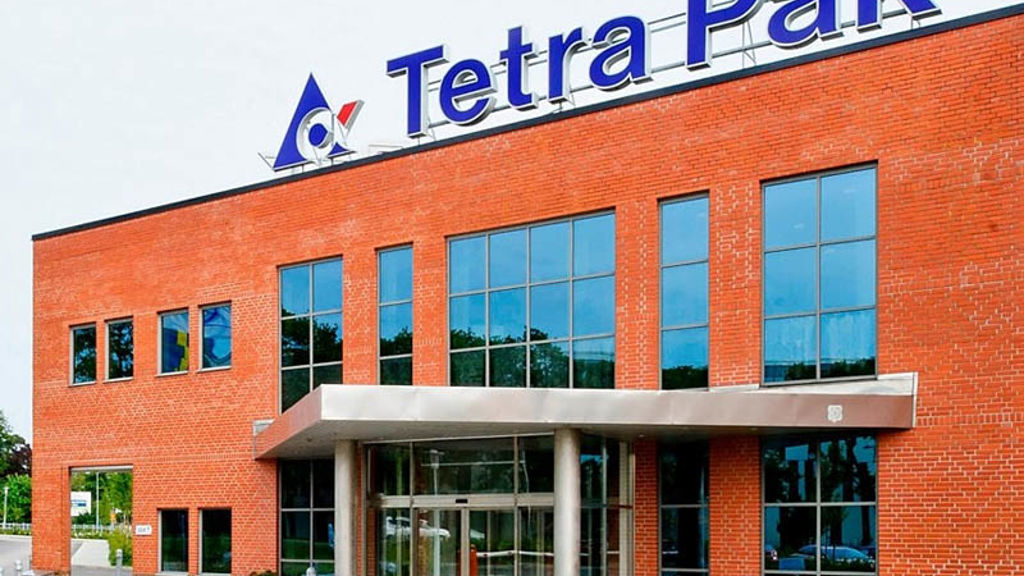 A building with glass windows.