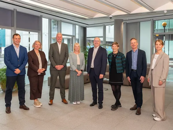 A group of people posing for a photo.