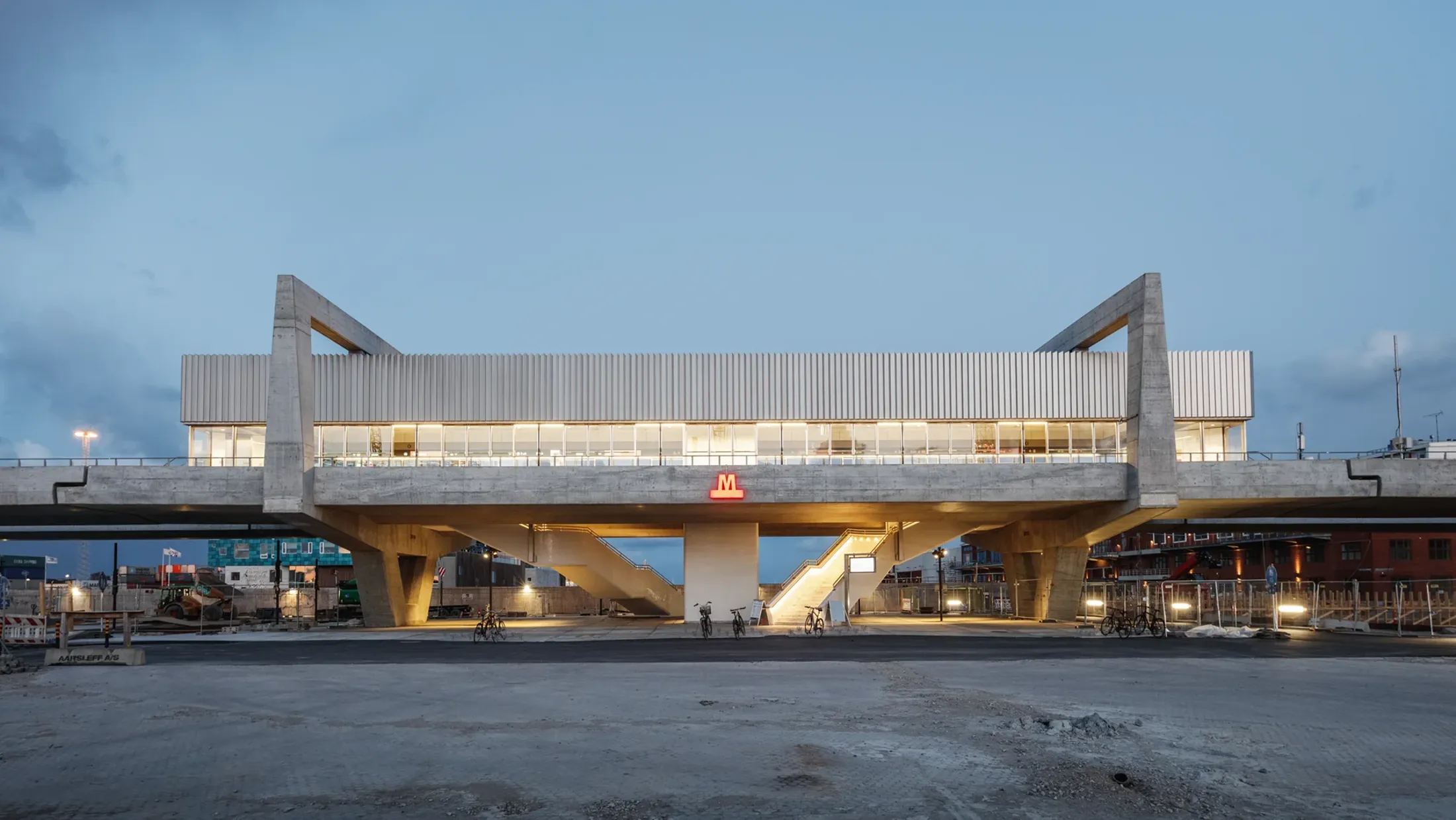 External view of station on Copenhagen's metro system