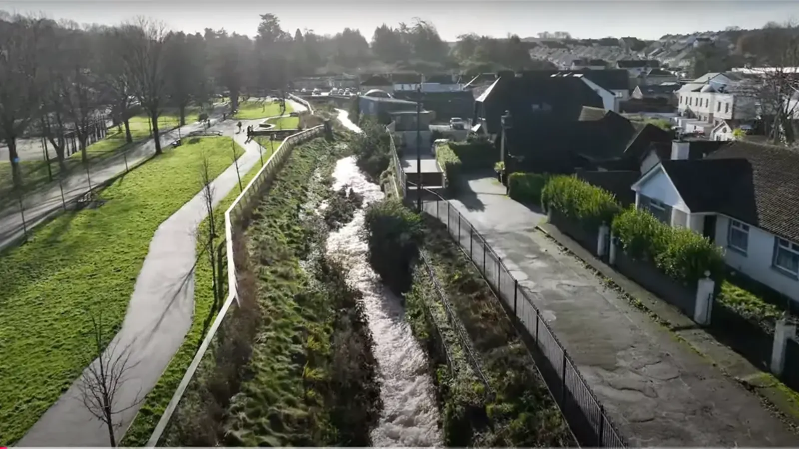 Cover image for YouTube video showing drone footage of the scheme