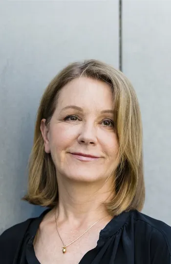 A woman with blonde hair.