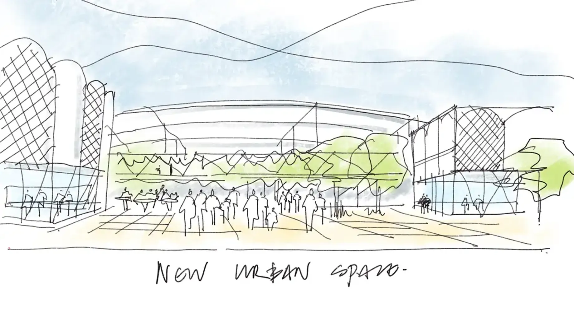 Railway station sketch