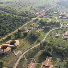 Aerial view of the Rwanda Institute for Conservation Agriculture