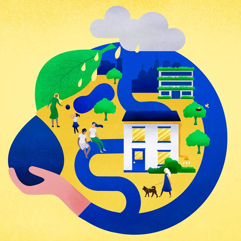 Illustration depicting water management cycles